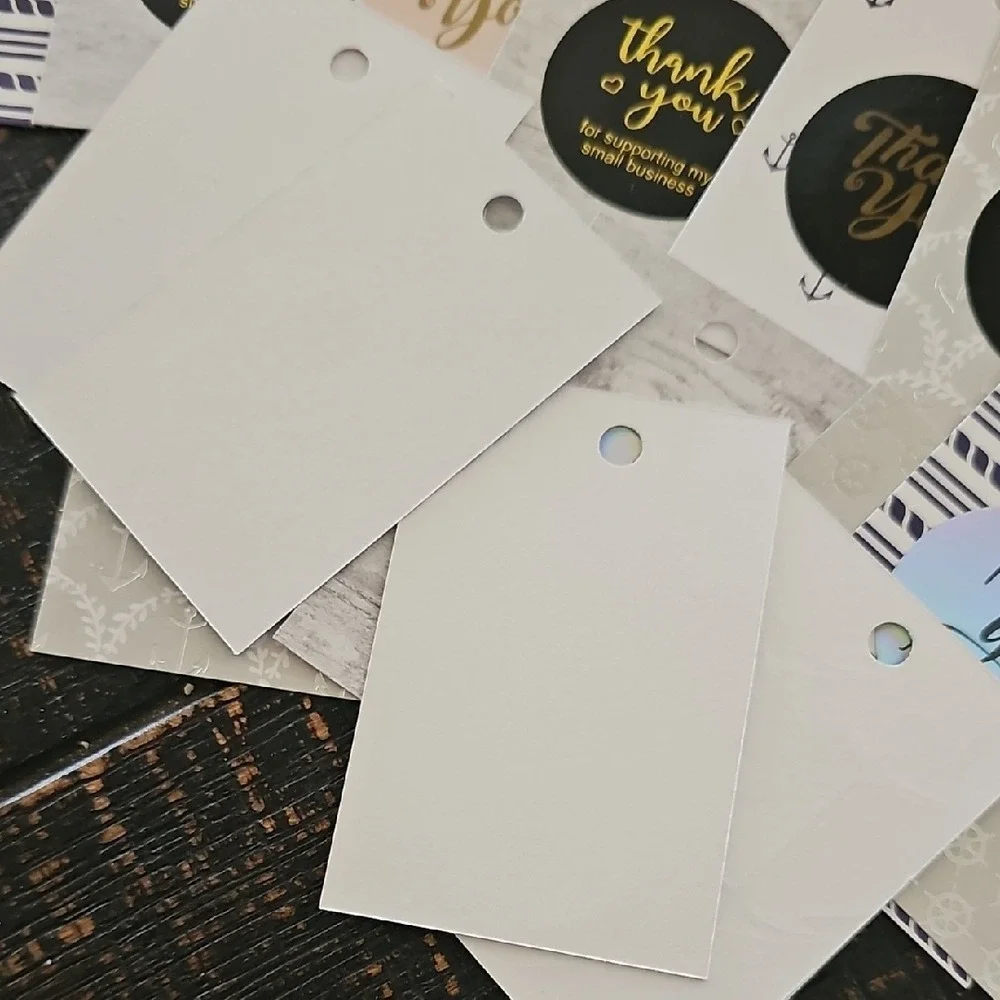 40 Assorted Cardstock Thank You Gift Tags Nautical Theme Party Favors